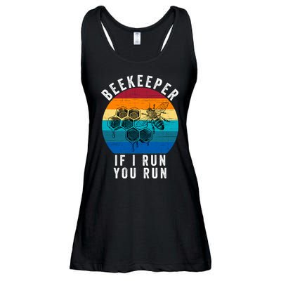 Beekeeper If I Run You Run Honeybees Apiculture Bee Keeper Beekeeping Bee Lovers Ladies Essential Flowy Tank