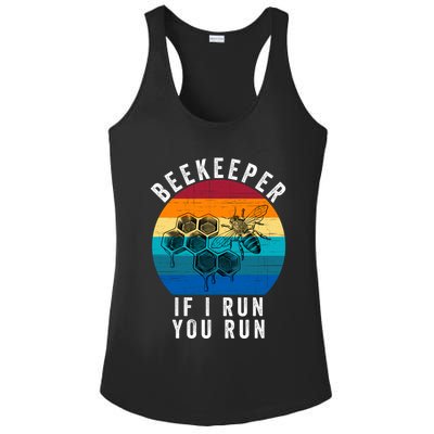 Beekeeper If I Run You Run Honeybees Apiculture Bee Keeper Beekeeping Bee Lovers Ladies PosiCharge Competitor Racerback Tank