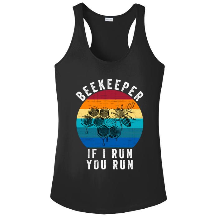 Beekeeper If I Run You Run Honeybees Apiculture Bee Keeper Beekeeping Bee Lovers Ladies PosiCharge Competitor Racerback Tank
