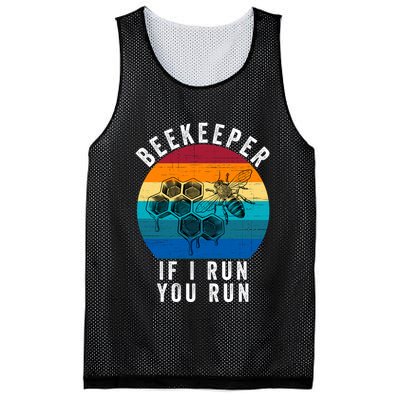 Beekeeper If I Run You Run Honeybees Apiculture Bee Keeper Beekeeping Bee Lovers Mesh Reversible Basketball Jersey Tank