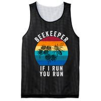 Beekeeper If I Run You Run Honeybees Apiculture Bee Keeper Beekeeping Bee Lovers Mesh Reversible Basketball Jersey Tank