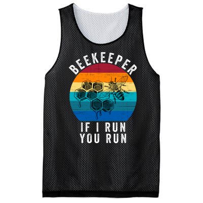 Beekeeper If I Run You Run Honeybees Apiculture Bee Keeper Beekeeping Bee Lovers Mesh Reversible Basketball Jersey Tank