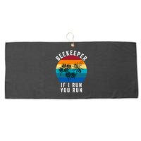 Beekeeper If I Run You Run Honeybees Apiculture Bee Keeper Beekeeping Bee Lovers Large Microfiber Waffle Golf Towel