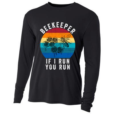 Beekeeper If I Run You Run Honeybees Apiculture Bee Keeper Beekeeping Bee Lovers Cooling Performance Long Sleeve Crew