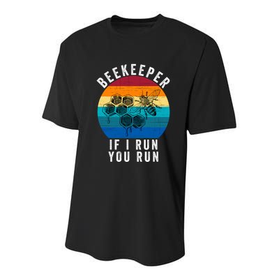 Beekeeper If I Run You Run Honeybees Apiculture Bee Keeper Beekeeping Bee Lovers Youth Performance Sprint T-Shirt
