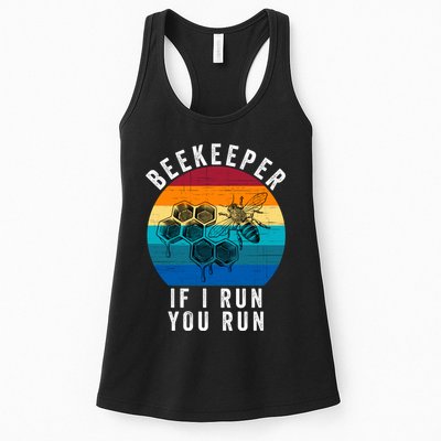 Beekeeper If I Run You Run Honeybees Apiculture Bee Keeper Beekeeping Bee Lovers Womens Tank Top