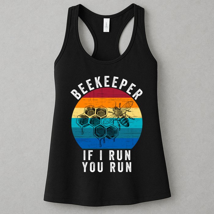 Beekeeper If I Run You Run Honeybees Apiculture Bee Keeper Beekeeping Bee Lovers Womens Tank Top