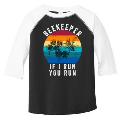 Beekeeper If I Run You Run Honeybees Apiculture Bee Keeper Beekeeping Bee Lovers Toddler Fine Jersey T-Shirt