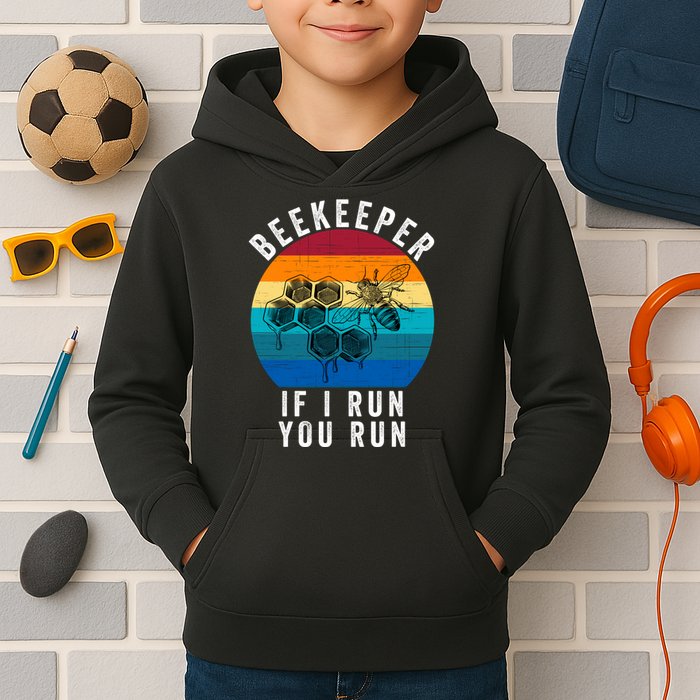 Beekeeper If I Run You Run Honeybees Apiculture Bee Keeper Beekeeping Bee Lovers Kids Hoodie