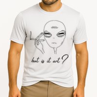 But Is It Art? Funny Smoking Alien Cooling Performance Crew T-Shirt