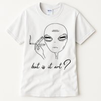 But Is It Art? Funny Smoking Alien Tall T-Shirt