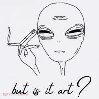 But Is It Art? Funny Smoking Alien Sustainable Bucket Hat