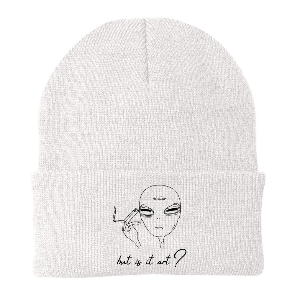 But Is It Art? Funny Smoking Alien Beanie