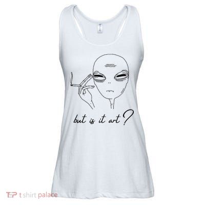 But Is It Art? Funny Smoking Alien Ladies Essential Flowy Tank