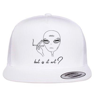 But Is It Art? Funny Smoking Alien Flatbill Hat