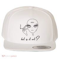 But Is It Art? Funny Smoking Alien Wool Snapback Cap