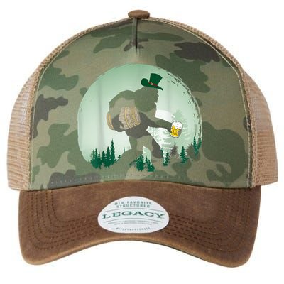 Bigfoot Irish Ing Beer St Patrick's Day Sasquatch Gift Legacy Tie Dye Trucker Hat