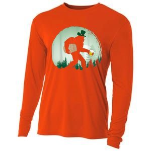 Bigfoot Irish Ing Beer St Patrick's Day Sasquatch Gift Cooling Performance Long Sleeve Crew