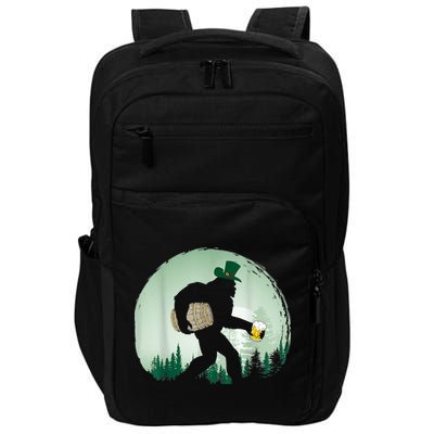Bigfoot Irish Ing Beer St Patrick's Day Sasquatch Gift Impact Tech Backpack