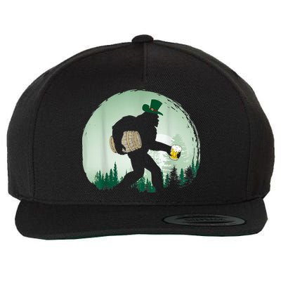 Bigfoot Irish Ing Beer St Patrick's Day Sasquatch Gift Wool Snapback Cap