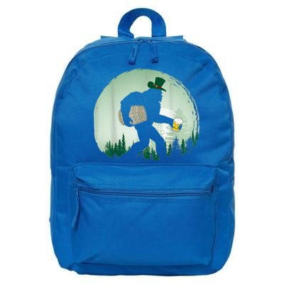 Bigfoot Irish Ing Beer St Patrick's Day Sasquatch Gift 16 in Basic Backpack
