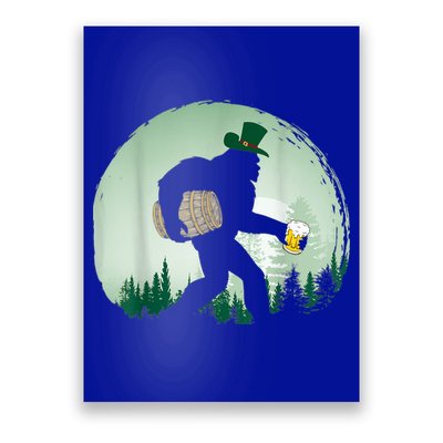 Bigfoot Irish Ing Beer St Patrick's Day Sasquatch Gift Poster