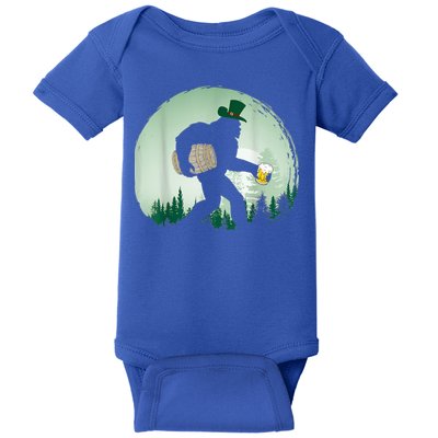 Bigfoot Irish Ing Beer St Patrick's Day Sasquatch Gift Baby Bodysuit