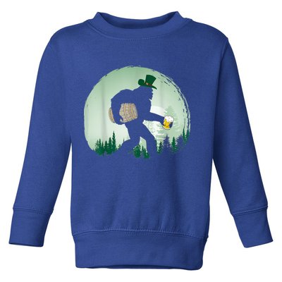 Bigfoot Irish Ing Beer St Patrick's Day Sasquatch Gift Toddler Sweatshirt