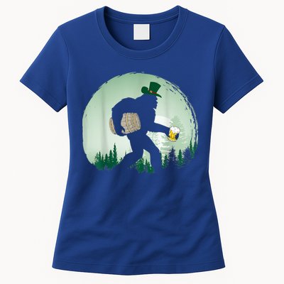 Bigfoot Irish Ing Beer St Patrick's Day Sasquatch Gift Womens T-Shirt