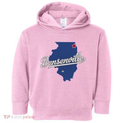 Bensenville Illinois Il Map Toddler Hoodie