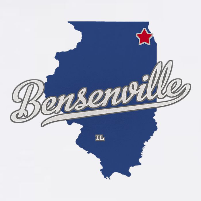 Bensenville Illinois Il Map Adult Drive Performance Visor