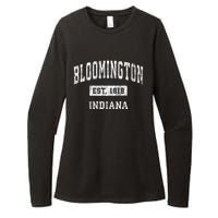 Bloomington Indiana In Vintage Established Sports Womens CVC Long Sleeve Shirt