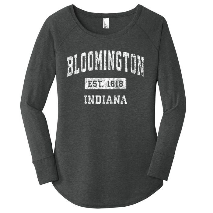 Bloomington Indiana In Vintage Established Sports Women's Perfect Tri Tunic Long Sleeve Shirt