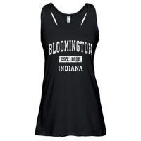 Bloomington Indiana In Vintage Established Sports Ladies Essential Flowy Tank