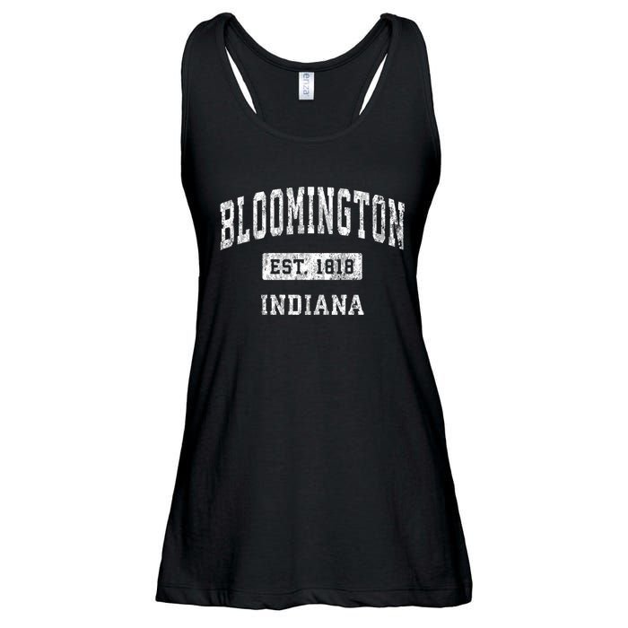 Bloomington Indiana In Vintage Established Sports Ladies Essential Flowy Tank