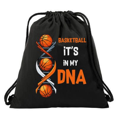 Basketball It's In My Dna Ball Sports Training Gift Idea Drawstring Bag