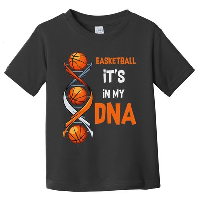 Basketball It's In My Dna Ball Sports Training Gift Idea Toddler T-Shirt