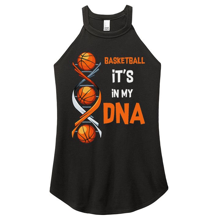 Basketball It's In My Dna Ball Sports Training Gift Idea Women's Perfect Tri Rocker Tank