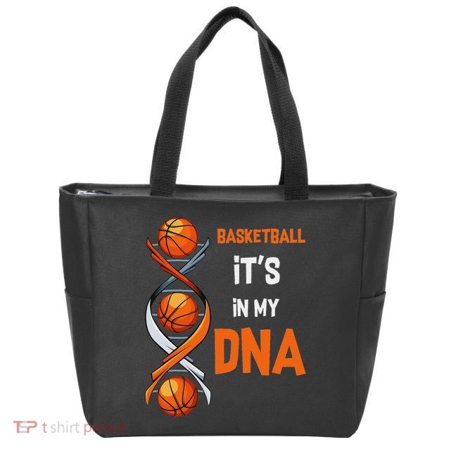 Basketball It's In My Dna Ball Sports Training Gift Idea Zip Tote Bag