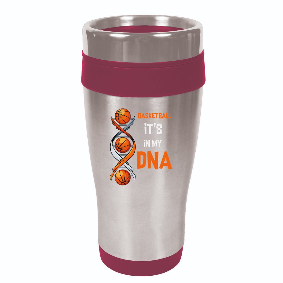 Basketball It's In My Dna Ball Sports Training Gift Idea 16oz Travel Tumbler