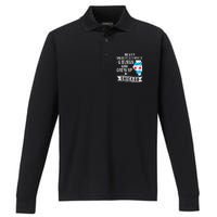 Born in Illinois Flag Chicago Performance Long Sleeve Polo