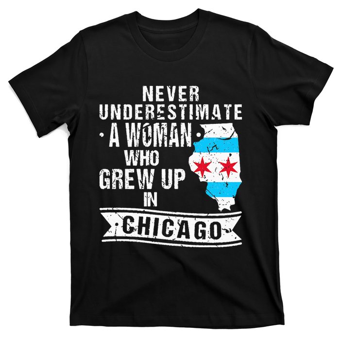 Born in Illinois Flag Chicago T-Shirt