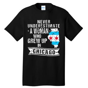 Born in Illinois Flag Chicago Tall T-Shirt