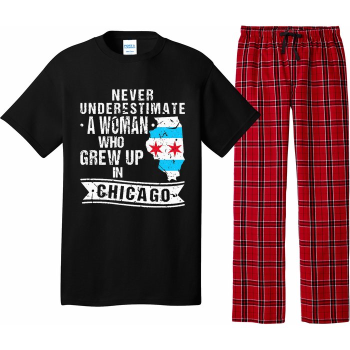 Born in Illinois Flag Chicago Pajama Set