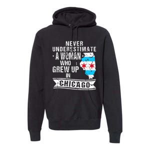 Born in Illinois Flag Chicago Premium Hoodie