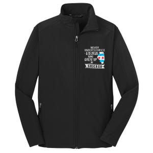 Born in Illinois Flag Chicago Core Soft Shell Jacket