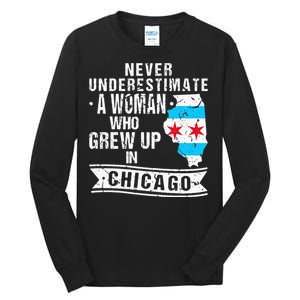 Born in Illinois Flag Chicago Tall Long Sleeve T-Shirt