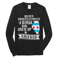 Born in Illinois Flag Chicago Tall Long Sleeve T-Shirt