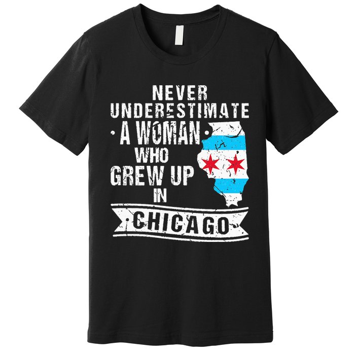 Born in Illinois Flag Chicago Premium T-Shirt