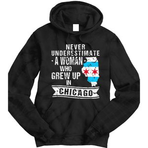 Born in Illinois Flag Chicago Tie Dye Hoodie